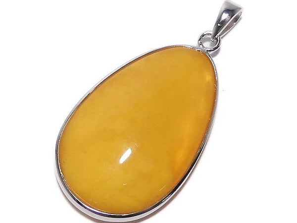 [Video][One of a kind] Baltic Amber Pendant Silver925 Honey color NO.157