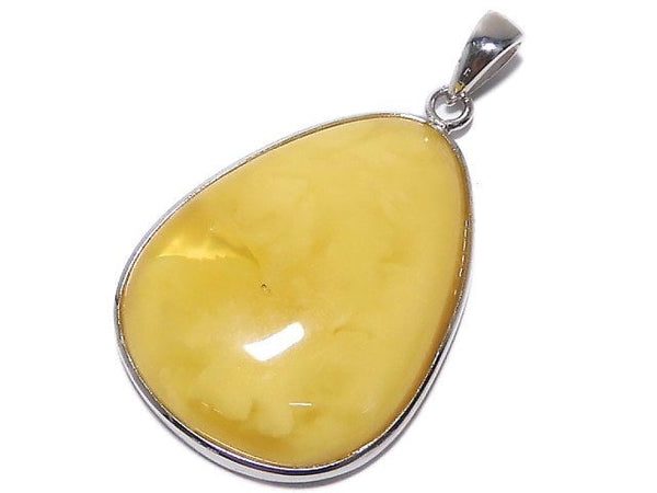 [Video][One of a kind] Baltic Amber Pendant Silver925 Honey color NO.159