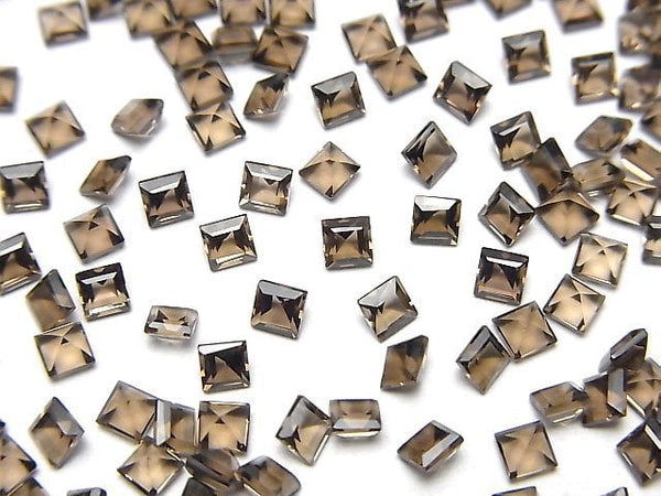 [Video]High Quality Smoky Quartz AAA Loose stone Square Faceted 3x3mm 10pcs