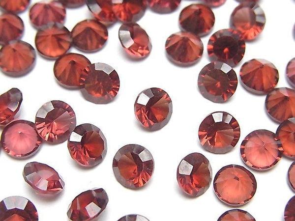 [Video] High Quality Mozambique Garnet AAA Loose stone Round Concave Cut 6x6mm 3pcs