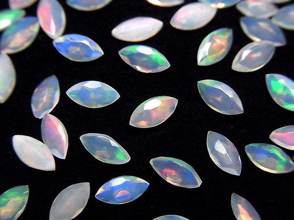 [Video]High Quality Ethiopian Opal AAA- Loose stone Marquise Faceted 6x3mm 10pcs