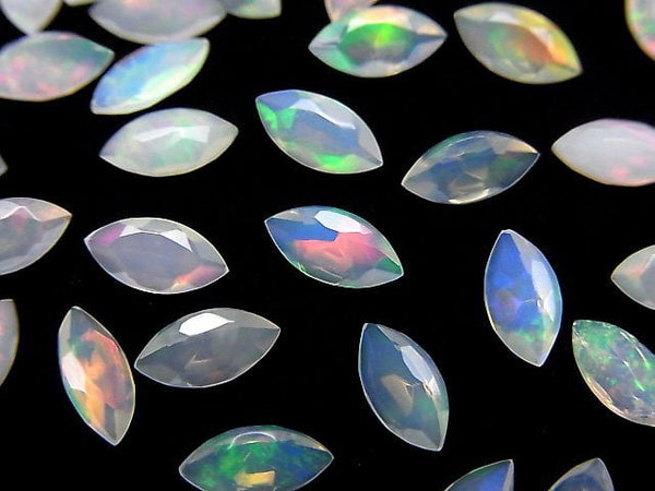 [Video]High Quality Ethiopian Opal AAA- Loose stone Marquise Faceted 8x4mm 5pcs