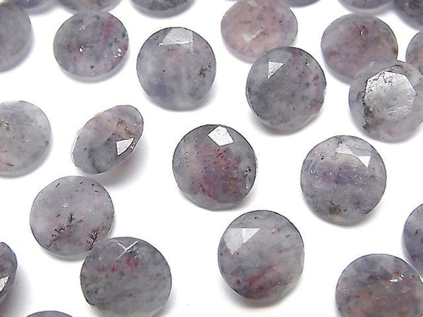 [Video]Bloodshot Iolite AA+ Loose stone Round Faceted 10x10mm 2pcs