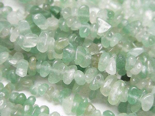 [Video]Green Aventurine Chips (Small Nugget) 1strand beads (aprx.31inch/78cm)