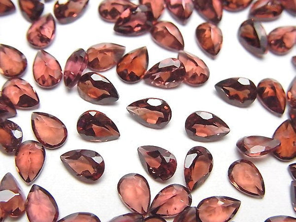 [Video]High Quality Mozambique Garnet AAA Loose stone Pear shape Faceted 6x4mm 10pcs