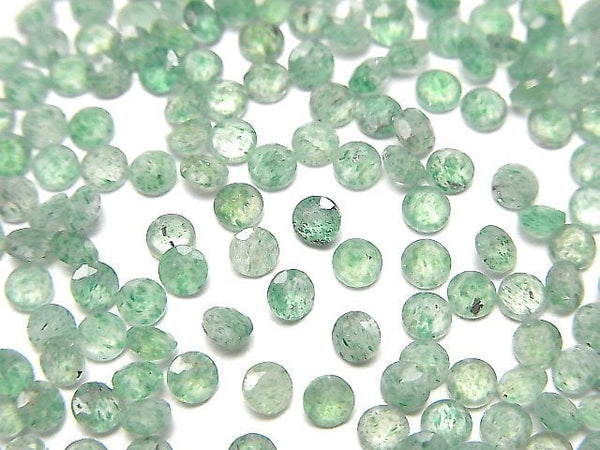 [Video] Green Aventurine AAA- Loose stone Round Faceted 3x3mm 10pcs