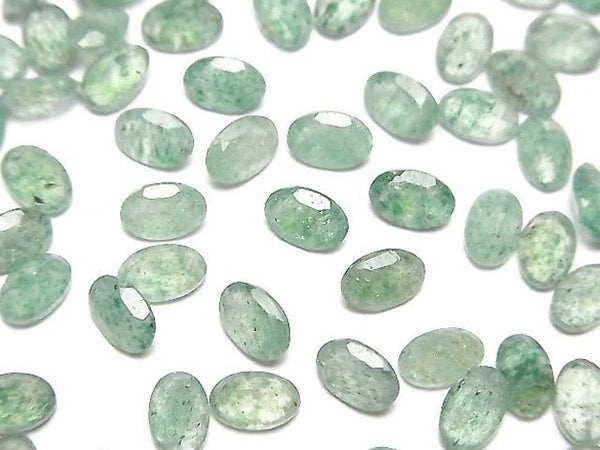 [Video] Green Aventurine AAA- Loose stone Oval Faceted 6x4mm 10pcs