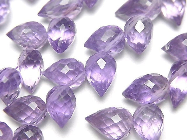 [Video]High Quality Amethyst AAA- Flower Bud Faceted Briolette 1strand beads (aprx.6inch/14cm)