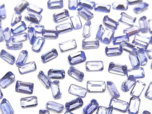 [Video]High Quality Tanzanite AAA Loose stone Rectangle Faceted 5x3mm 5pcs
