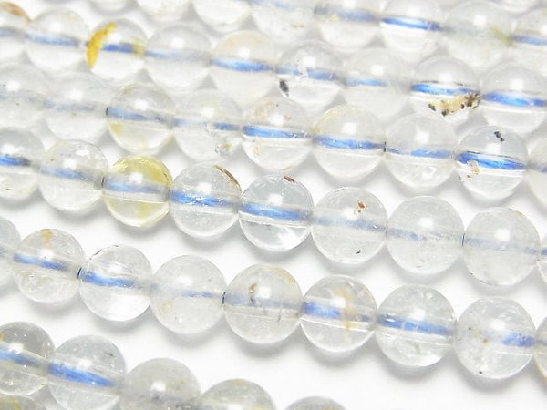 [Video] Natural White Topaz AA Round 6mm 1strand beads (aprx.15inch/36cm)
