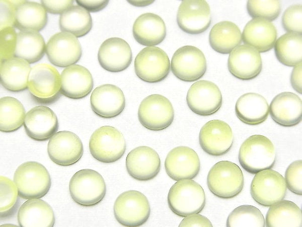 [Video] Lime Green Chalcedony AAA Round Cabochon 5x5mm 10pcs
