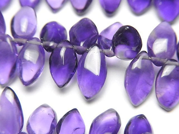 [Video]High Quality Amethyst AAA- Marquise (Smooth) half or 1strand beads (aprx.7inch/18cm)