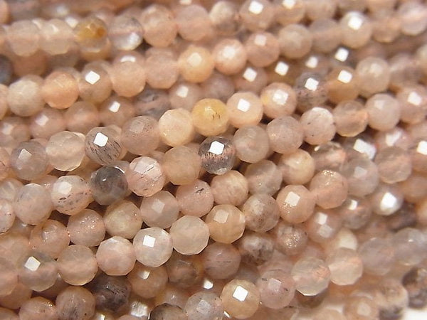 [Video] High Quality! Multi color Moonstone AAA Faceted Round 3mm 1strand beads (aprx.15inch/37cm)