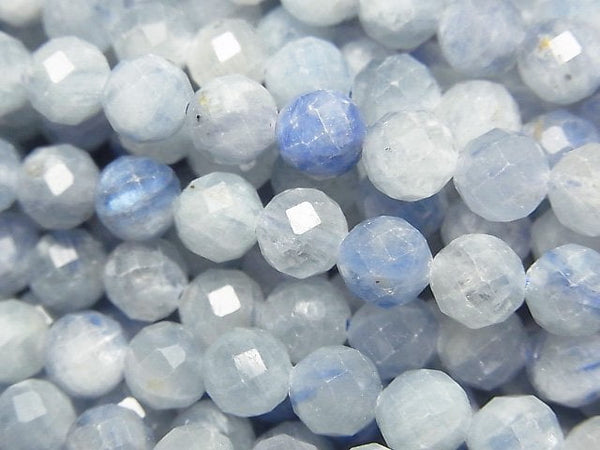 [Video] High Quality! Kyanite AA 64Faceted Round 6mm half or 1strand beads (aprx.15inch/37cm)