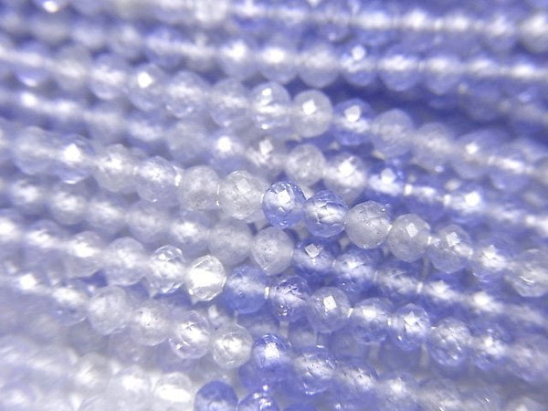 [Video] High Quality! Tanzanite AAA- Semi-Faceted Round 2mm half or 1strand beads (aprx.12inch/30cm)