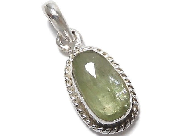 [Video][One of a kind] High Quality Green Kyanite AAA- Pendant Silver925 NO.18