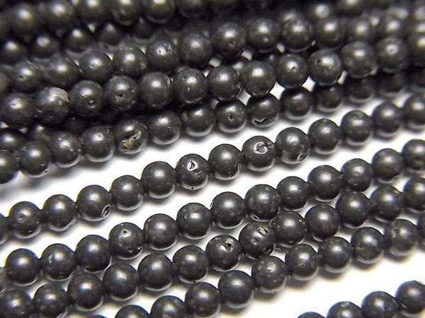 [Video] Black Lava Round 2mm 1strand beads (aprx.15inch/37cm)