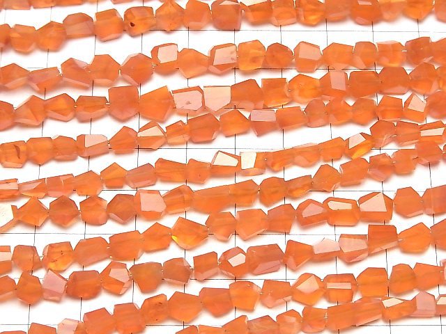 [Video]High Quality Carnelian AAA- Faceted Nugget half or 1strand beads (aprx.7inch/18cm)