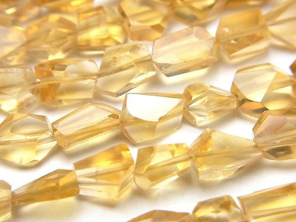 [Video]High Quality Citrine AAA- Faceted Nugget half or 1strand beads (aprx.7inch/18cm)