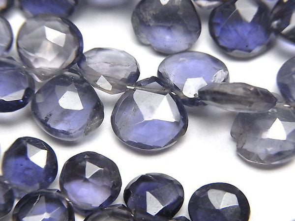 [Video]High Quality Iolite AA Chestnut Faceted Briolette 1strand beads (aprx.8inch/20cm)