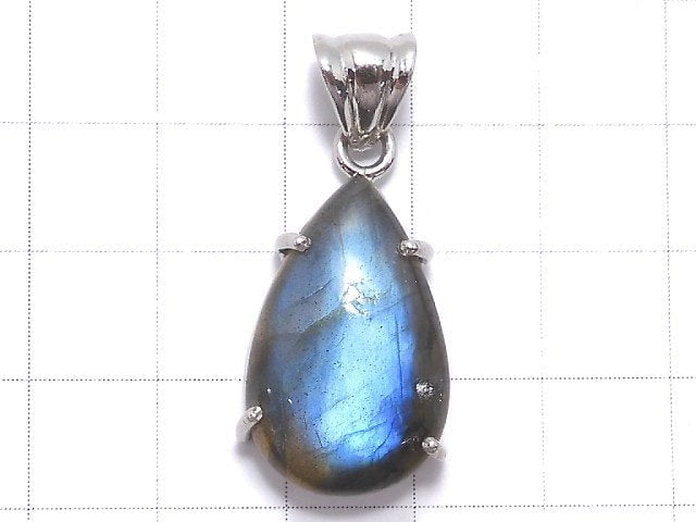 [Video][One of a kind] High Quality Blue Labradorite AAA Pendant Silver925 NO.112