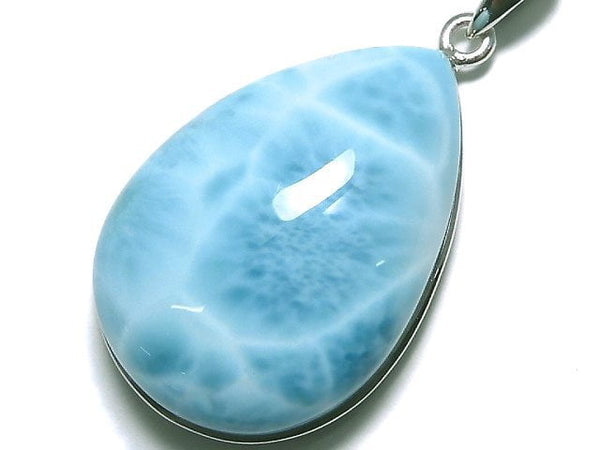[Video][One of a kind] High quality Larimar Pectolite AAA Pendant Silver925 NO.70