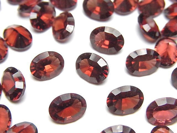 [Video]High Quality Mozambique Garnet AAA Loose stone Oval Concave Cut 8x6mm 3pcs