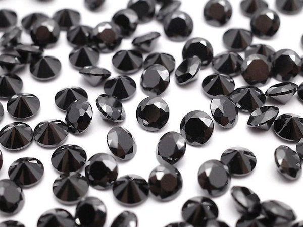 [Video]Cubic Zirconia AAA Loose stone Round Faceted 3x3mm [Black] 20pcs