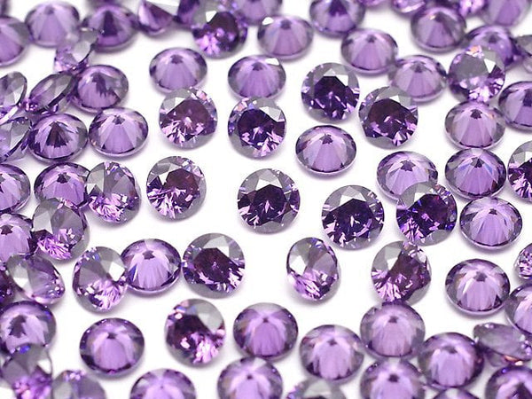 [Video]Cubic Zirconia AAA Loose stone Round Faceted 3x3mm [Amethyst] 20pcs