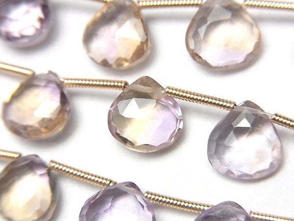 [Video]High Quality Amethyst xCitrine AAA- Chestnut Faceted Briolette 1strand (15pcs)