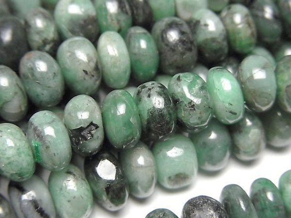 [Video]Emerald AA+ Roundel Size Gradation half or 1strand beads (aprx.18inch/44cm)