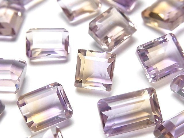 [Video]High Quality Ametrine AAA Loose stone Rectangle Faceted Size Mix 2pcs