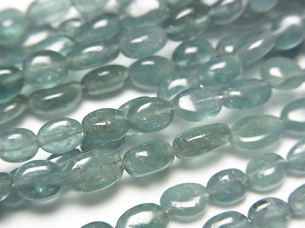 [Video]Nigerian Blue Tourmaline AA++ Oval -Nugget [M size] half or 1strand beads (aprx.16inch/40cm)
