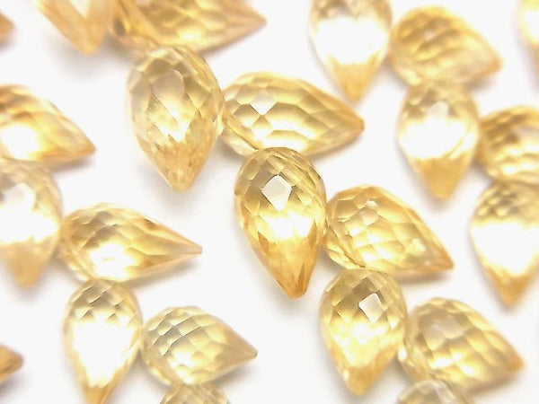 [Video]High Quality Citrine AAA Flower Bud Faceted Briolette 1strand beads (aprx.6inch/16cm)