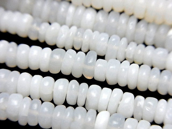 [Video] White Opal Roundel 4-5mm 1strand beads (aprx.15inch/38cm)