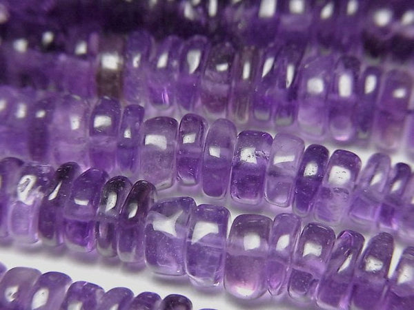 [Video]Amethyst AA++ Roundel (Heishi) 1strand beads (aprx.15inch/38cm)