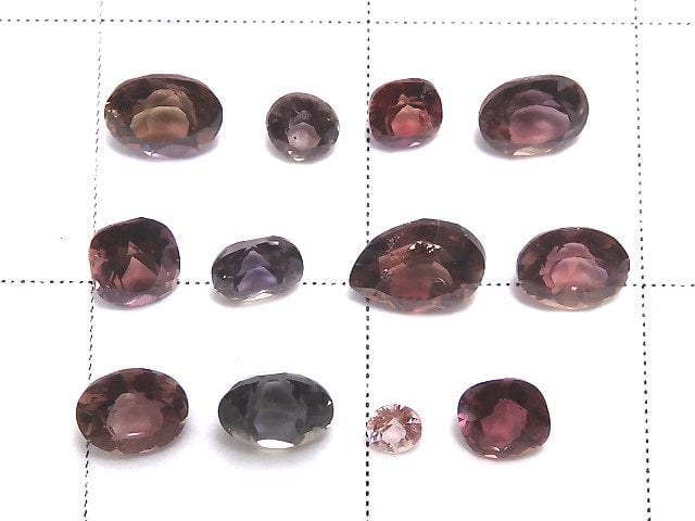 [Video][One of a kind] High Quality color Change Sapphire Loose stone Faceted 12pcs NO.12