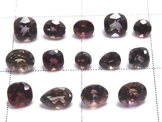 [Video][One of a kind] High Quality color Change Sapphire Loose stone Faceted 14pcs NO.14