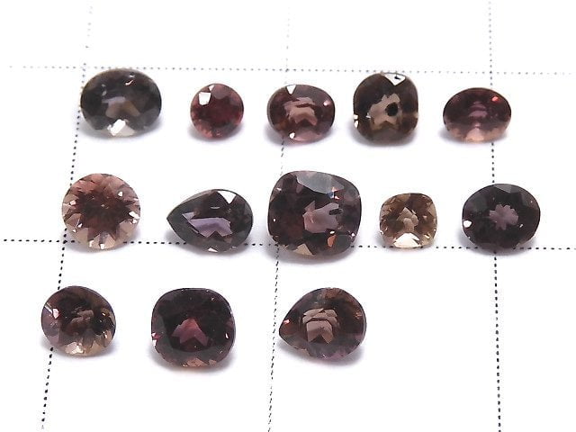 [Video][One of a kind] High Quality color Change Sapphire Loose stone Faceted 13pcs NO.16