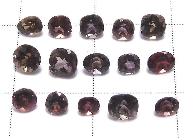 [Video][One of a kind] High Quality color Change Sapphire Loose stone Faceted 15pcs NO.19
