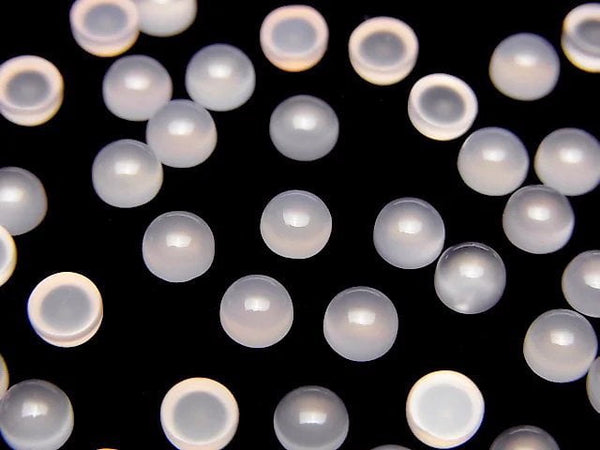 [Video] Pink Chalcedony AAA Round Cabochon 4x4mm 10pcs