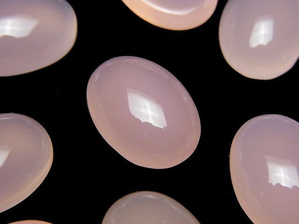 [Video] Pink Chalcedony AAA Oval Cabochon 18x13mm 2pcs