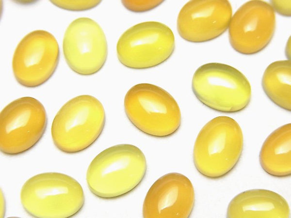 [Video] Honey color Chalcedony AAA Oval Cabochon 8x6mm 10pcs