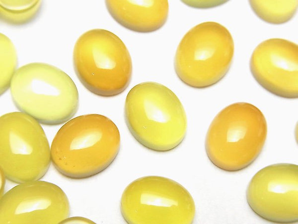 [Video] Honey color Chalcedony AAA Oval Cabochon 10x8mm 5pcs