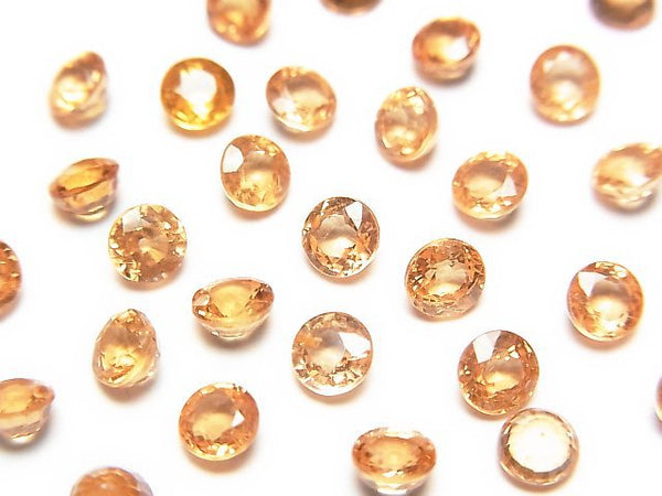 [Video]High Quality Spessartite Garnet AAA Round Faceted 4x4mm 2pcs