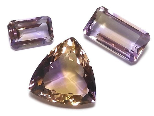 [Video][One of a kind] High Quality Ametrine AAA Loose stone Faceted 3pcs set NO.73
