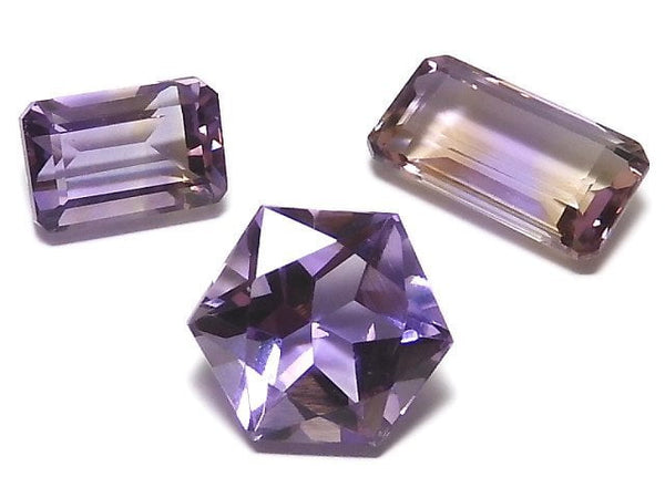 [Video][One of a kind] High Quality Ametrine AAA Loose stone Faceted 3pcs set NO.78