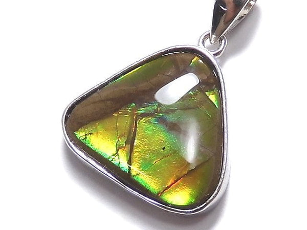 [Video][One of a kind] High Quality Ammolite AAA- Pendant Silver925 NO.13
