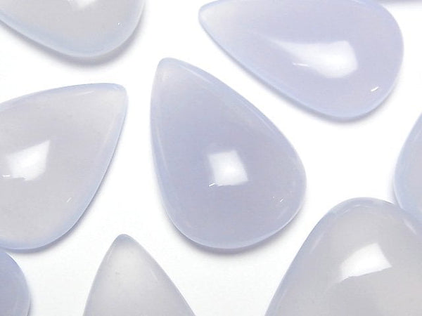 [Video]Natural color Blue Chalcedony AAA Pear shape Cabochon [S-M][M-L] 1pc