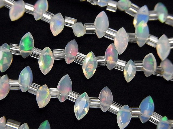 [Video]High Quality Ethiopian Opal AAA- Marquise Faceted 6x3mm half or 1strand beads (aprx.6inch/16cm)